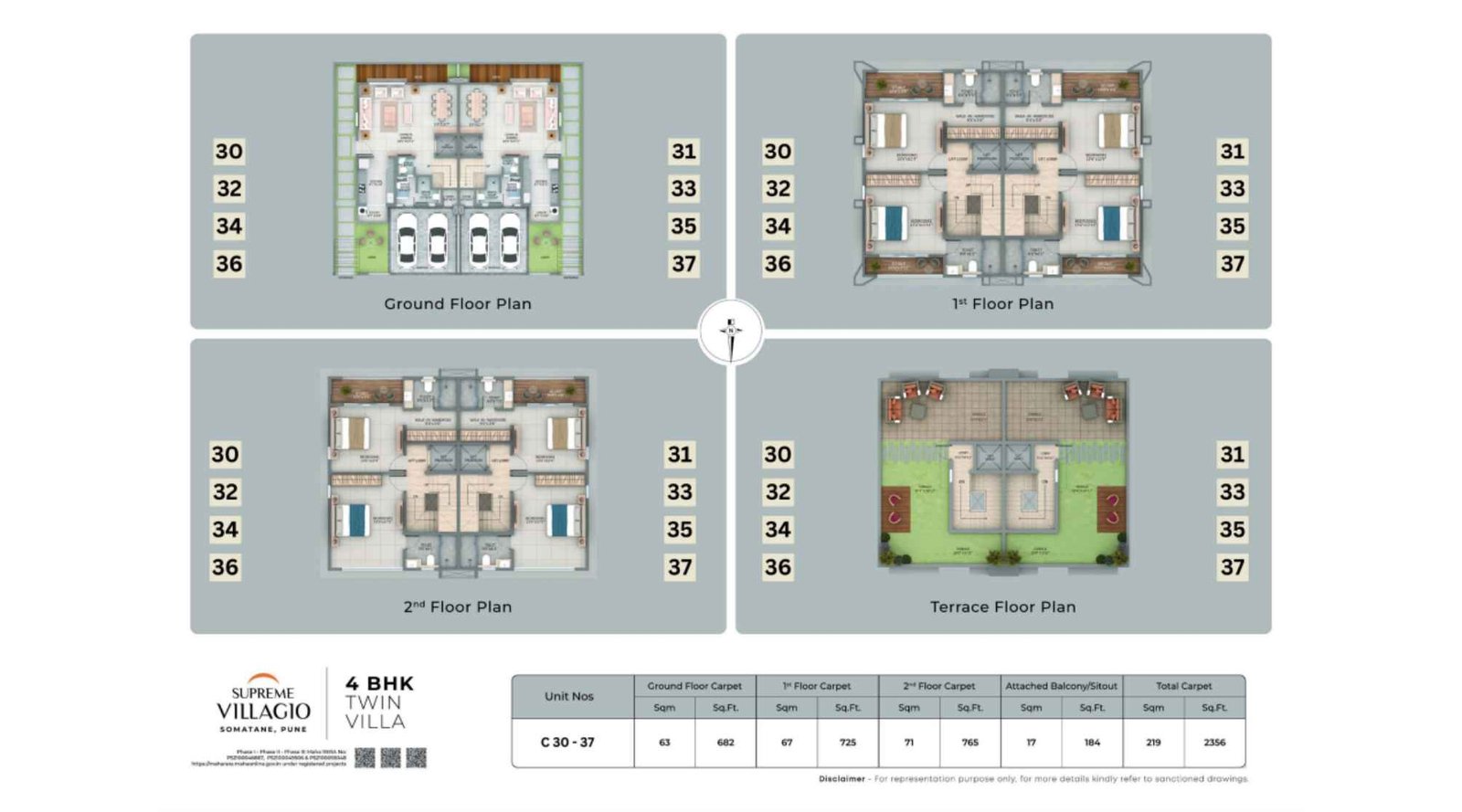 Supreme-Villagio-4-BHK-Twin-Villa-2356-Sqft