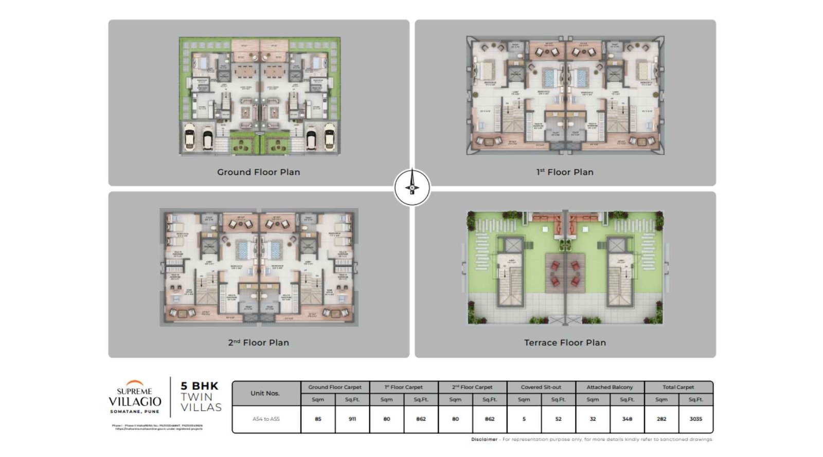 Supreme-Villagio-5-BHK-Twin-Villas-3035-Sqft